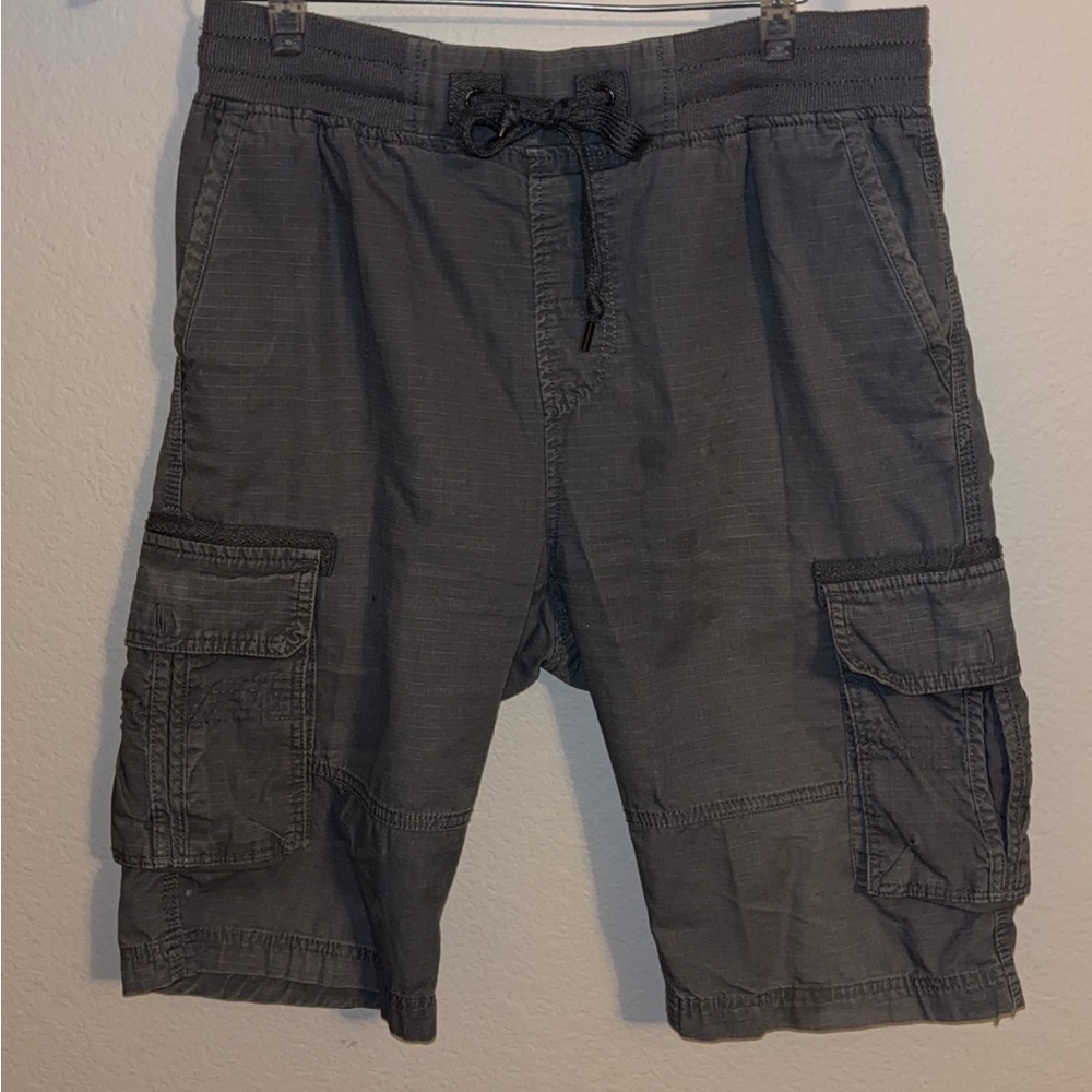 South Pole Gray Jean Shorts with Elastic Waistband